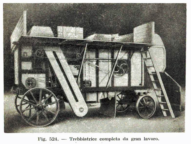 Fig. 524 - Trebbiatrice completa da gran lavoro