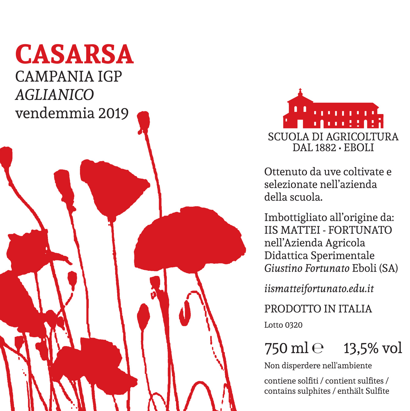 Casarsa Campania IGP Aglianico Vendemmia 2019