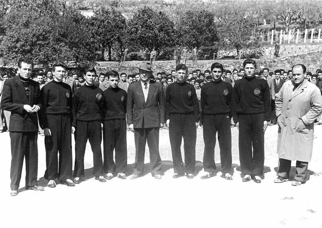 In posa con gli atleti