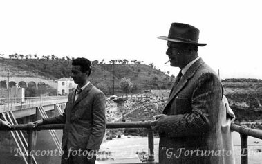 Il preside Leone sulla diga del Sele